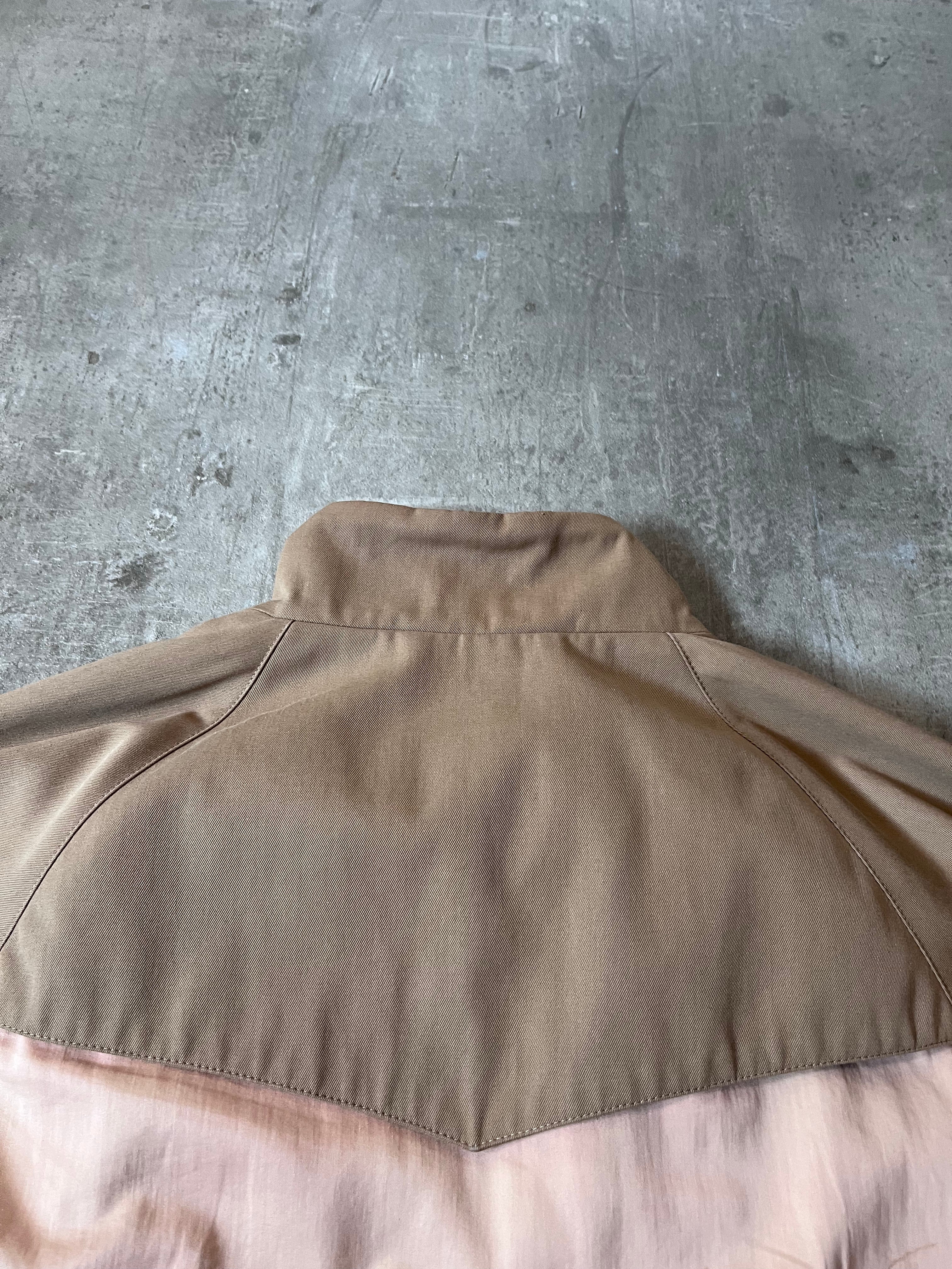 S/S 2018 Maison Margiela Cotton Silk 5 Zip Style Jacket Beige Brown Men - M
