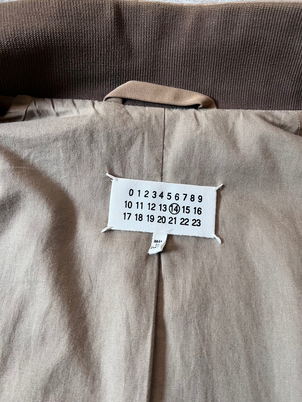 S/S 2018 Maison Margiela Cotton Silk 5 Zip Style Jacket Beige Brown Men - M