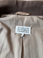 S/S 2018 Maison Margiela Cotton Silk 5 Zip Style Jacket Beige Brown Men - M