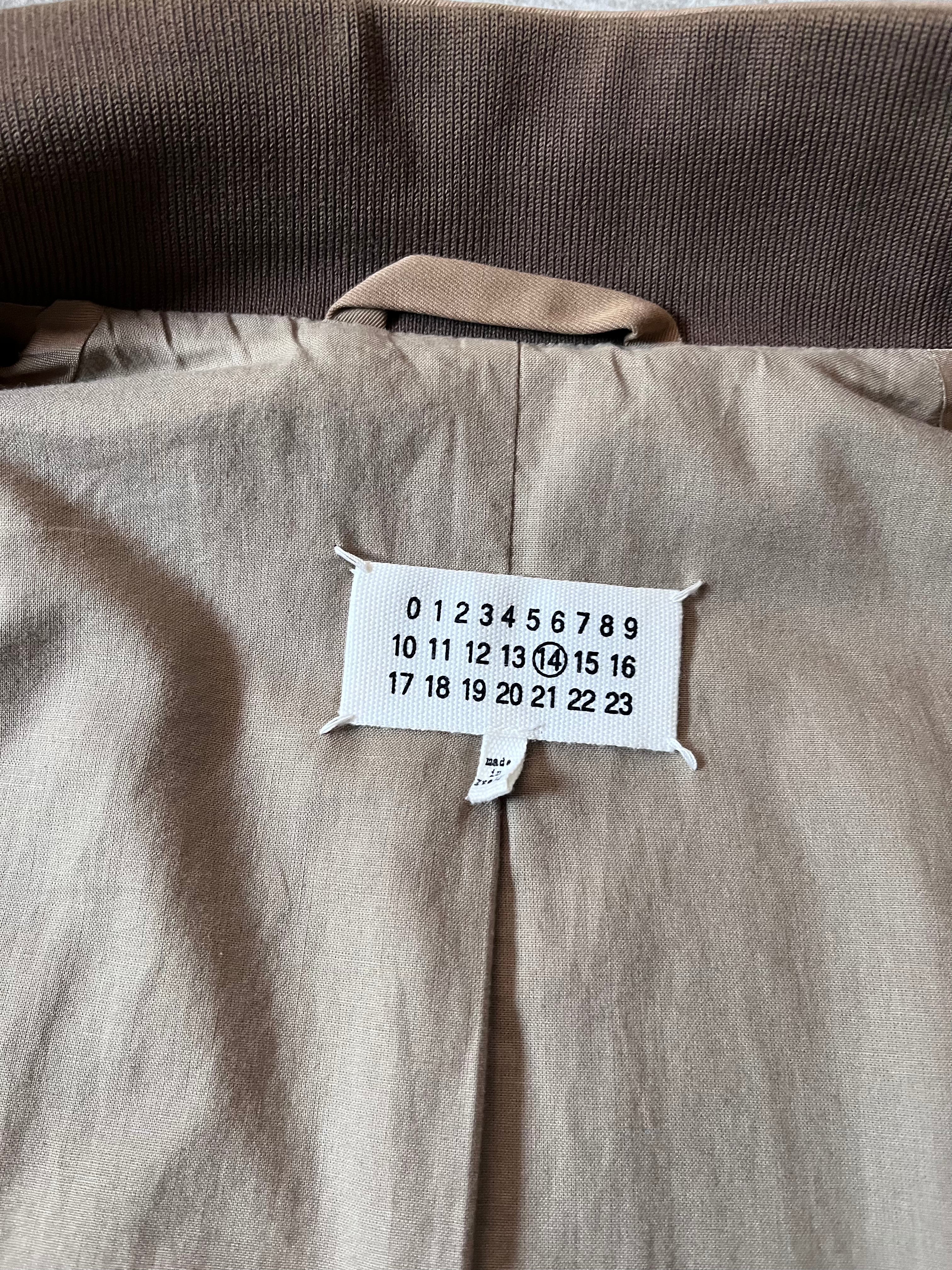 S/S 2018 Maison Margiela Cotton Silk 5 Zip Style Jacket Beige Brown Men - M