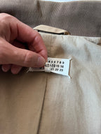 S/S 2018 Maison Margiela Cotton Silk 5 Zip Style Jacket Beige Brown Men - M