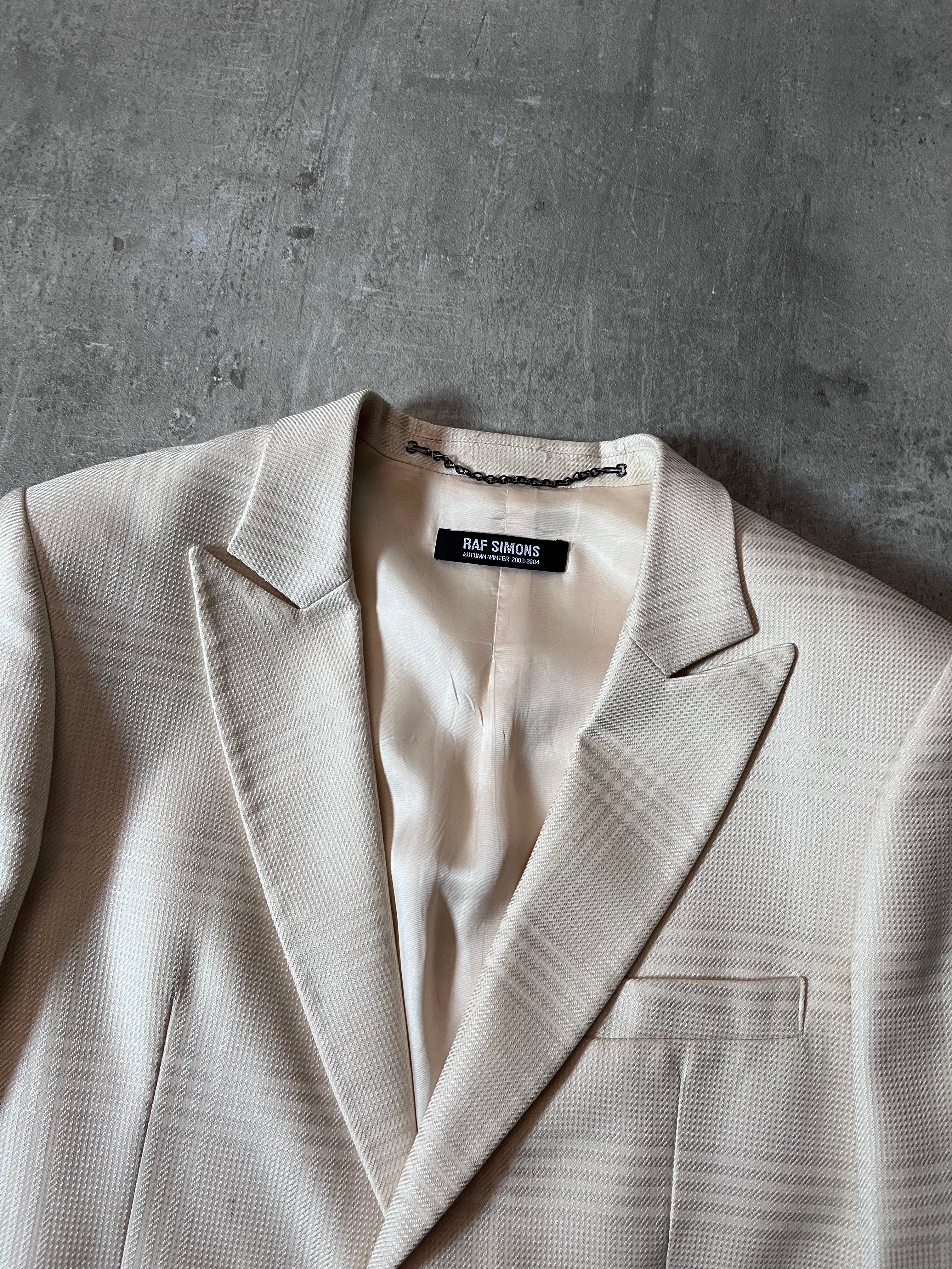 F/W 2003/04 Raf Simons Formal Blazer Jacket Beige Men - L