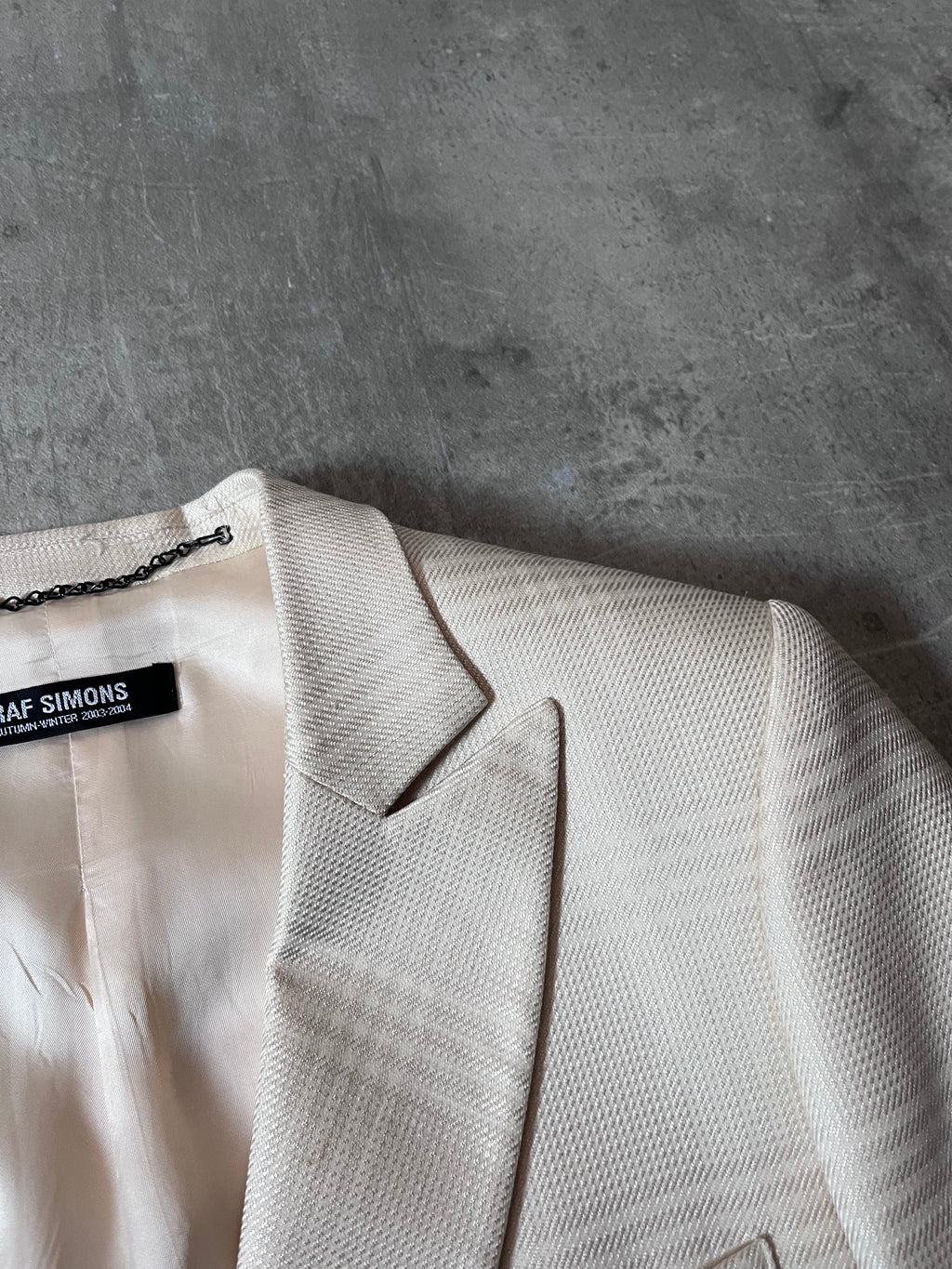 F/W 2003/04 Raf Simons Formal Blazer Jacket Beige Men - L