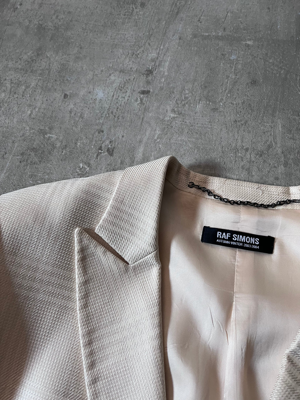 F/W 2003/04 Raf Simons Formal Blazer Jacket Beige Men - L