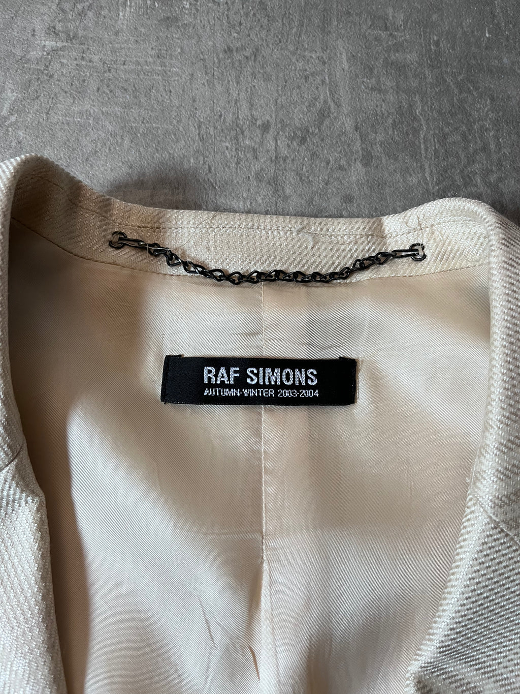 F/W 2003/04 Raf Simons Formal Blazer Jacket Beige Men - L