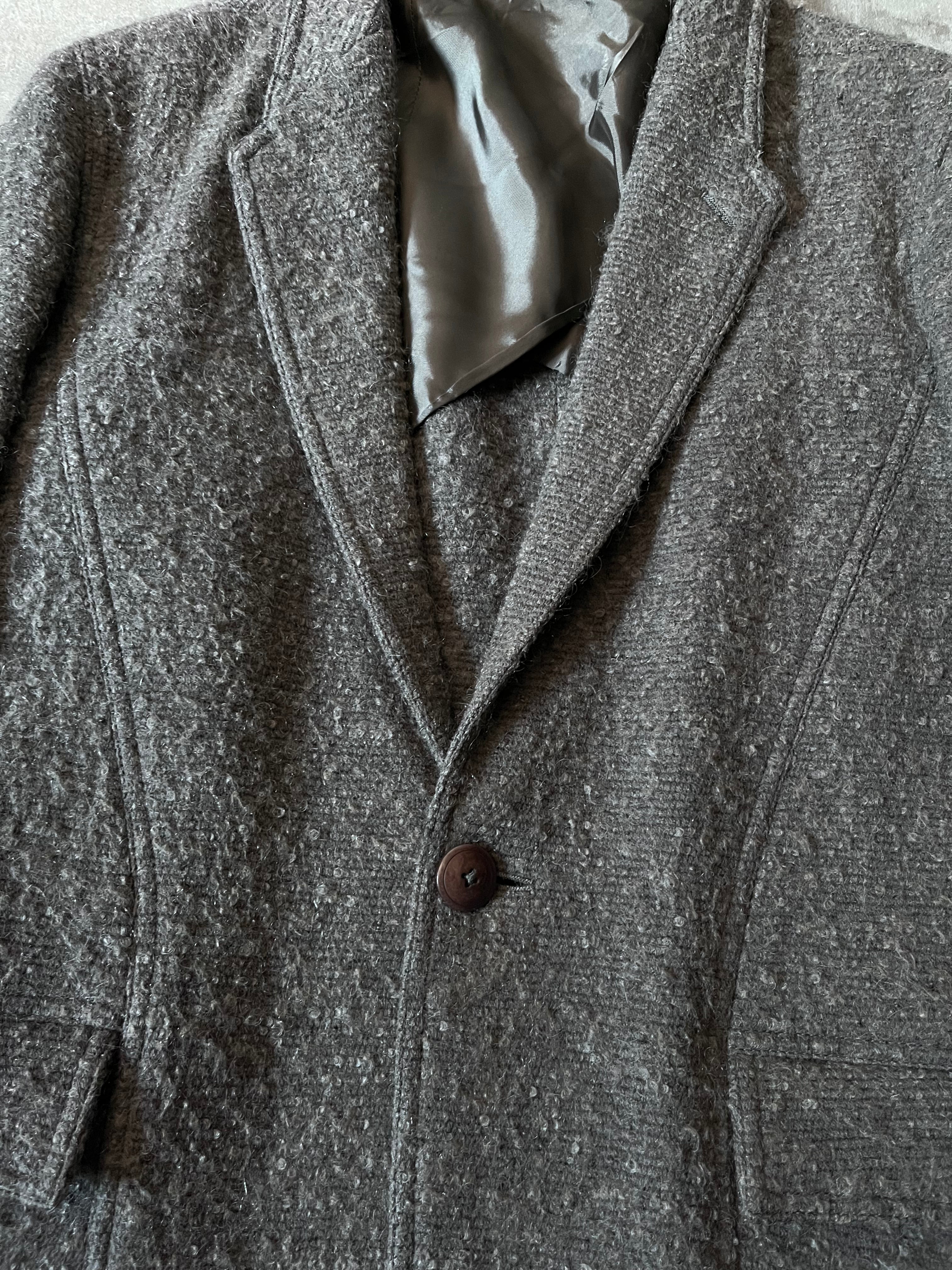 F/W 2015 Rick Owens Wool Mohair Coat Grey Men - M