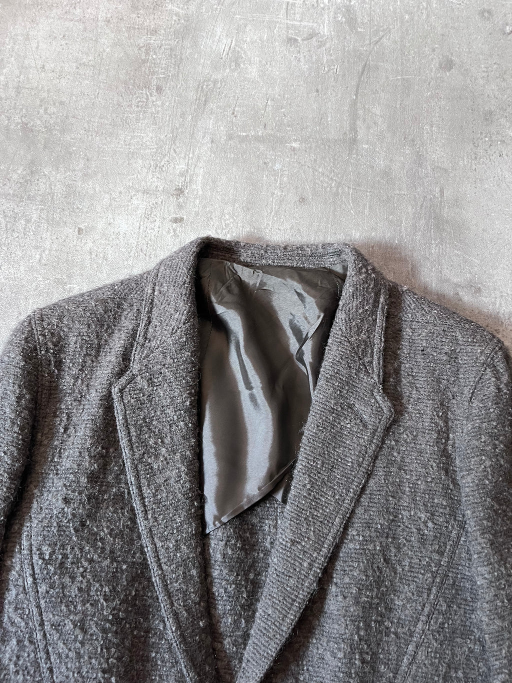 F/W 2015 Rick Owens Wool Mohair Coat Grey Men - M