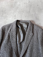 F/W 2015 Rick Owens Wool Mohair Coat Grey Men - M