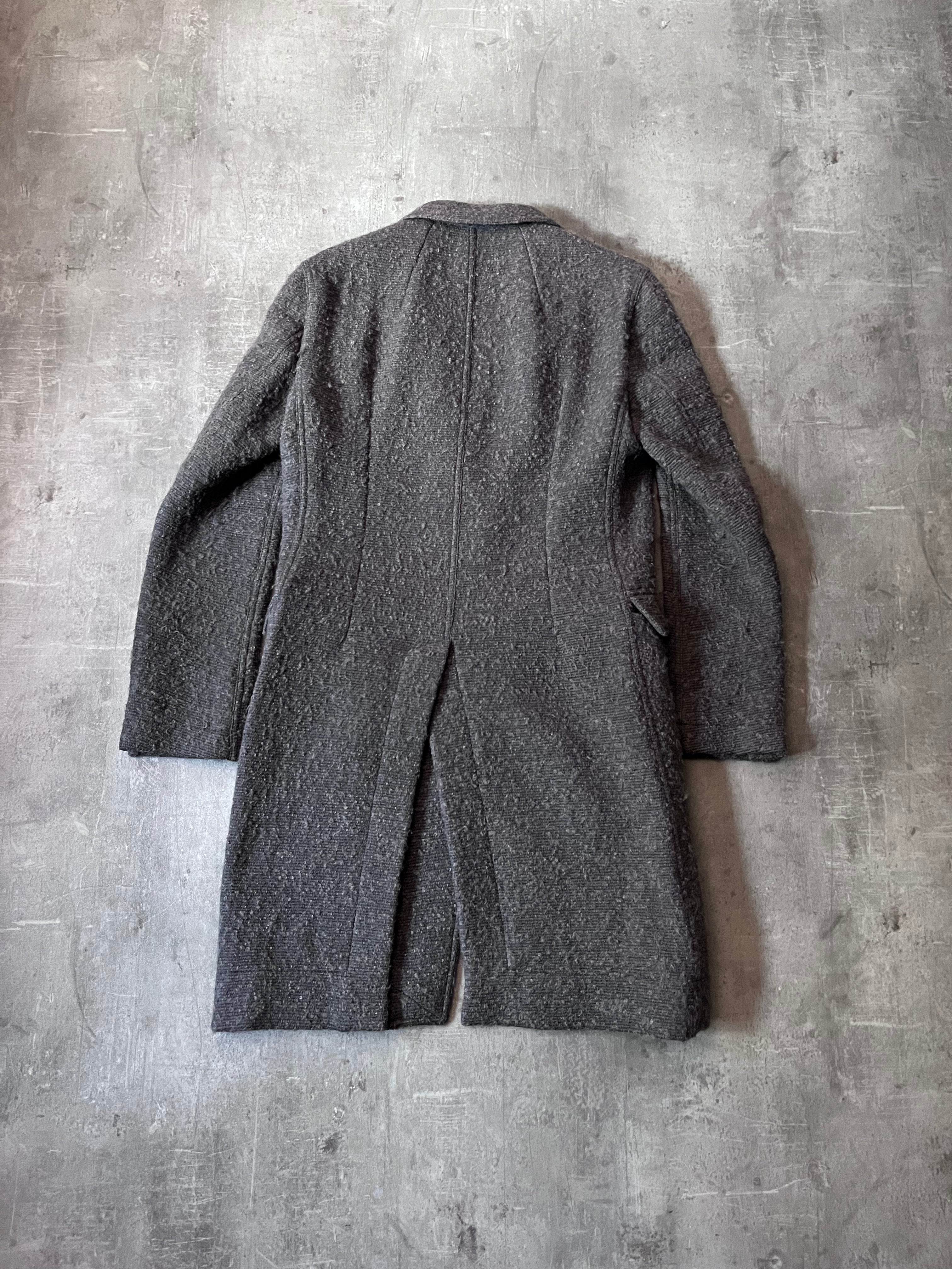 F/W 2015 Rick Owens Wool Mohair Coat Grey Men - M