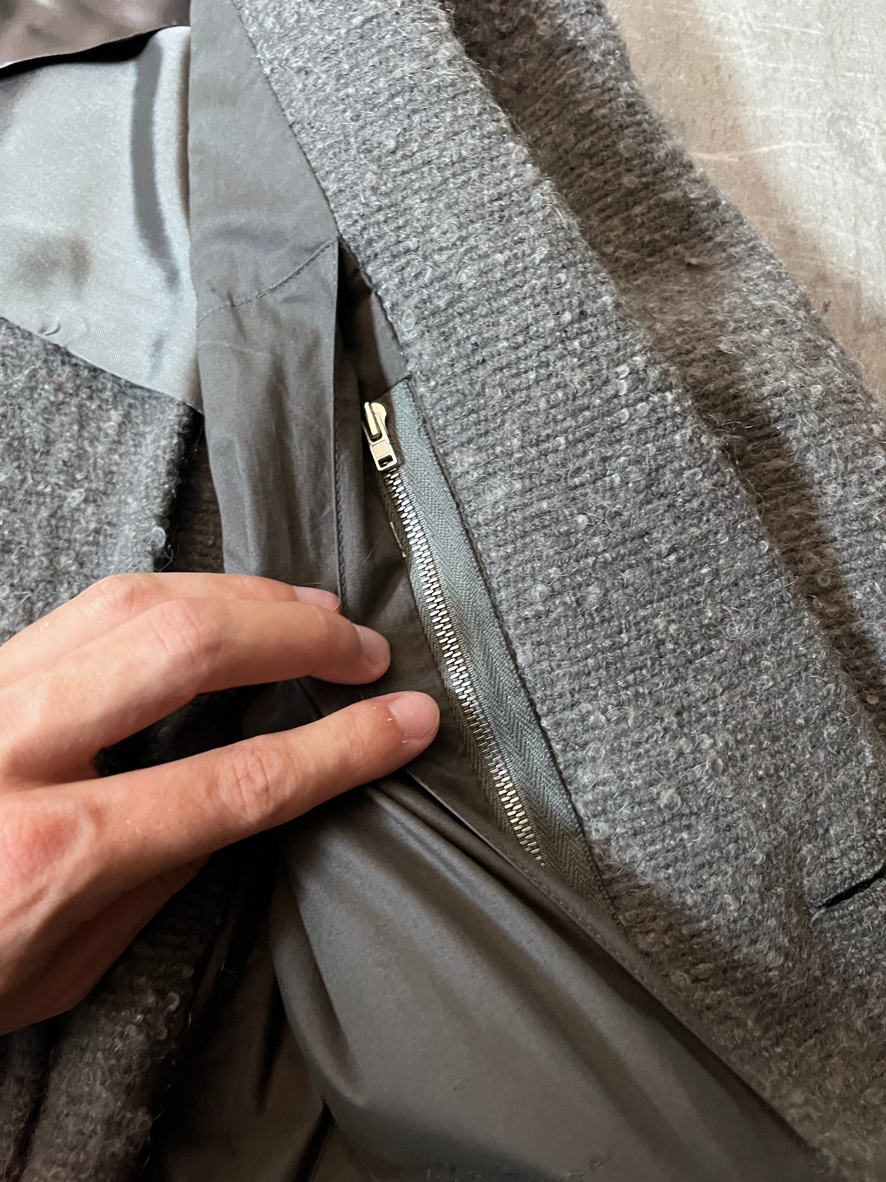 F/W 2015 Rick Owens Wool Mohair Coat Grey Men - M