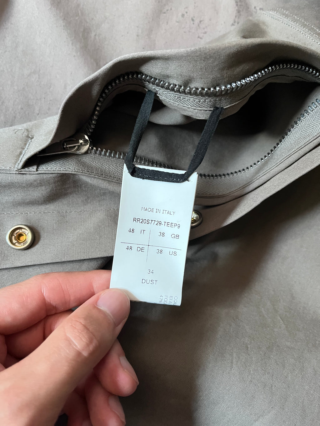 S/S 2020 Rick Owens Tecuatl UFW Overshirt Light Jacket Grey Men - M
