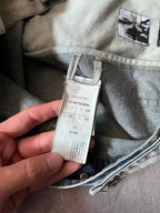 Rick Owens Hybrid Denim Leather Trucker Jacket Grey Black Blue Men - L