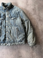 F/W 2022 Balenciaga Padded Denim Oversize Bomber Jacket Blue Men - S