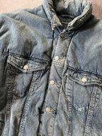 F/W 2022 Balenciaga Padded Denim Oversize Bomber Jacket Blue Men - S