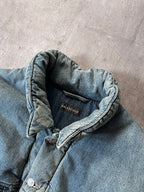F/W 2022 Balenciaga Padded Denim Oversize Bomber Jacket Blue Men - S