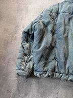 F/W 2022 Balenciaga Padded Denim Oversize Bomber Jacket Blue Men - S