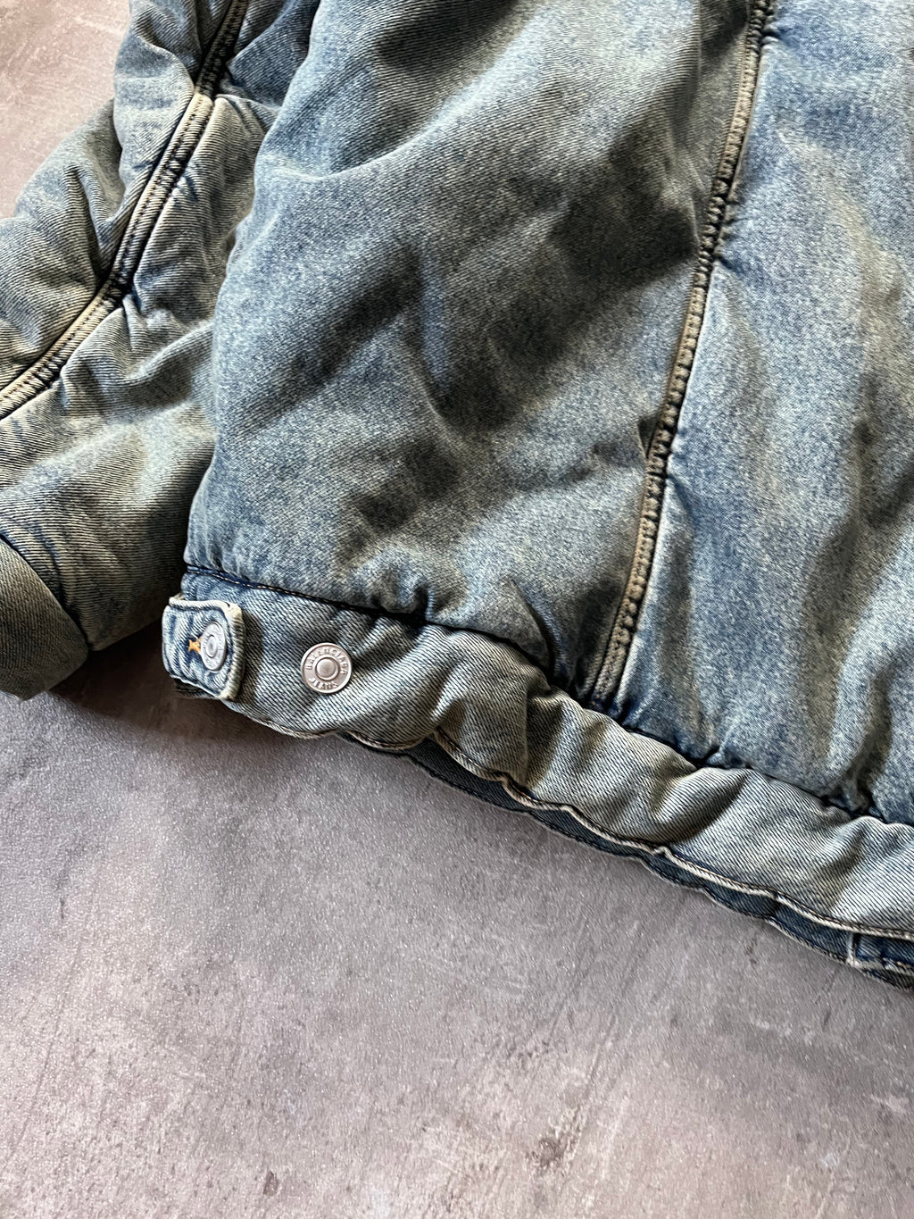 F/W 2022 Balenciaga Padded Denim Oversize Bomber Jacket Blue Men - S