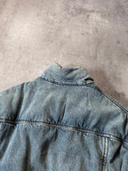 F/W 2022 Balenciaga Padded Denim Oversize Bomber Jacket Blue Men - S