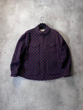 Gucci GG Jacquard Monogram Wool Shirt Jacket Men Red Navy Men - M