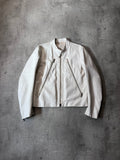S/S 2008 Maison Margiela 5-Zip Leather Jacket White Men - L