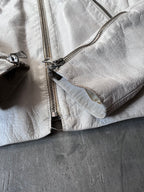 S/S 2008 Maison Margiela 5-Zip Leather Jacket White Men - L