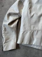 S/S 2008 Maison Margiela 5-Zip Leather Jacket White Men - L