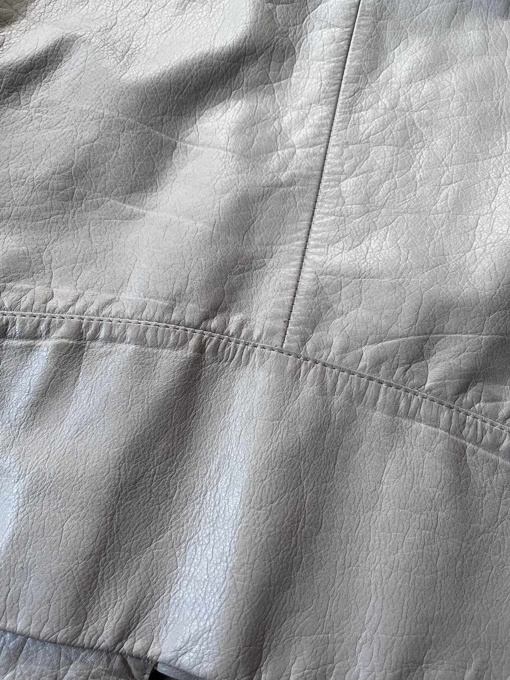 S/S 2008 Maison Margiela 5-Zip Leather Jacket White Men - L
