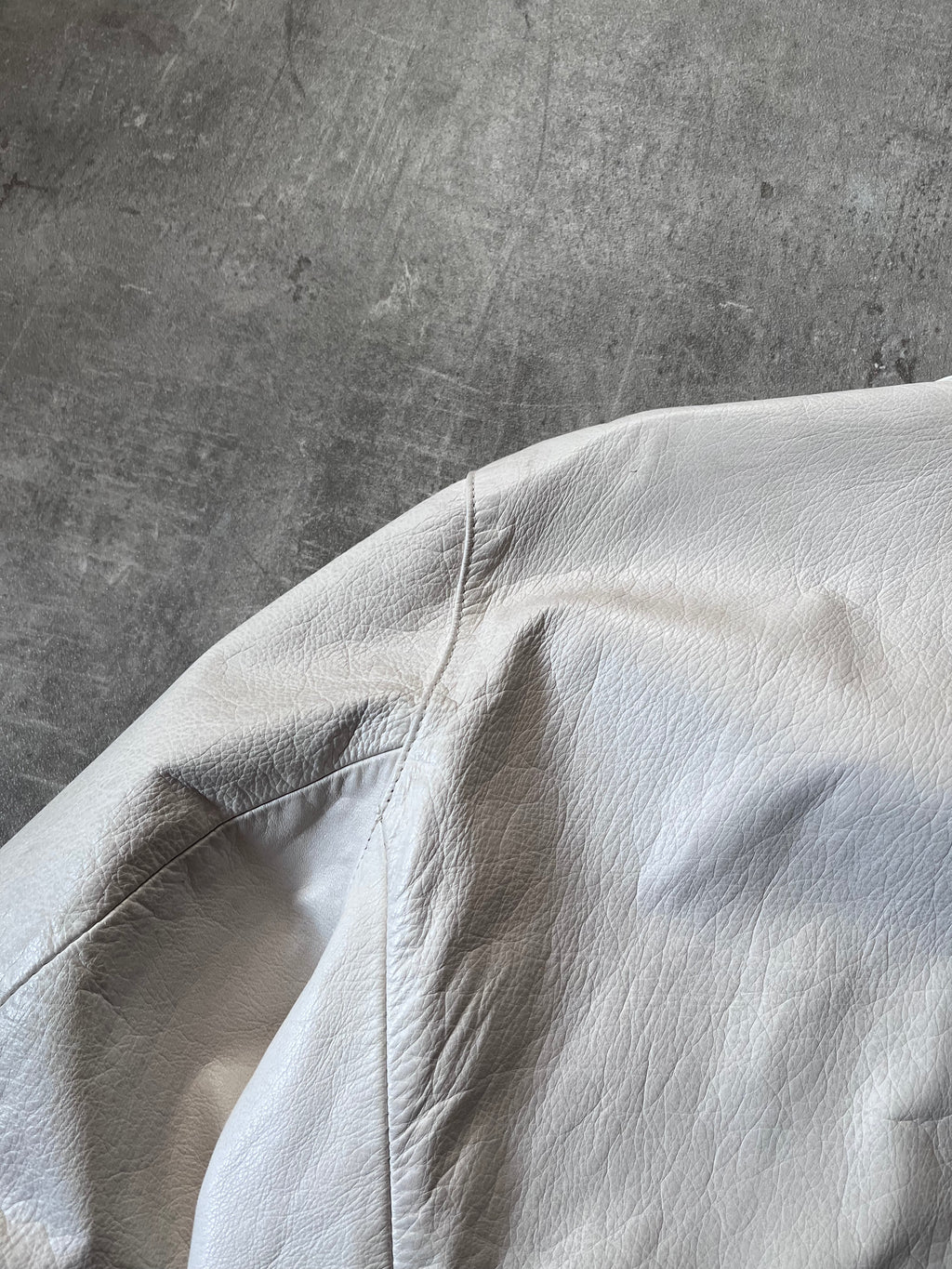 S/S 2008 Maison Margiela 5-Zip Leather Jacket White Men - L