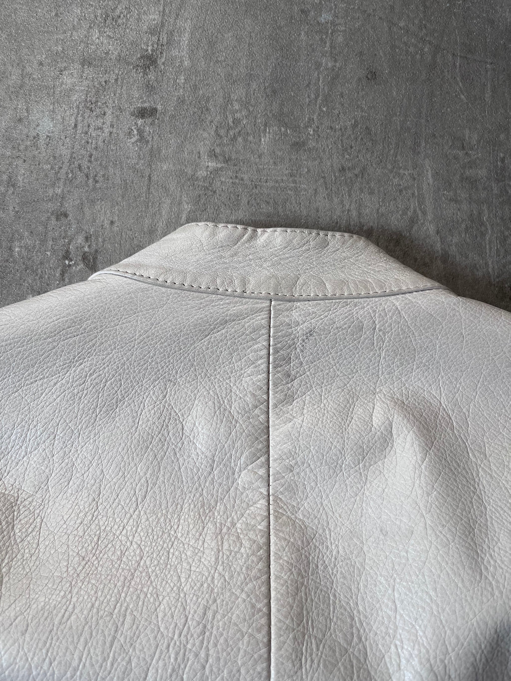 S/S 2008 Maison Margiela 5-Zip Leather Jacket White Men - L