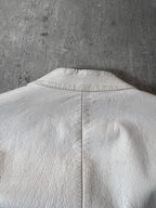 S/S 2008 Maison Margiela 5-Zip Leather Jacket White Men - L