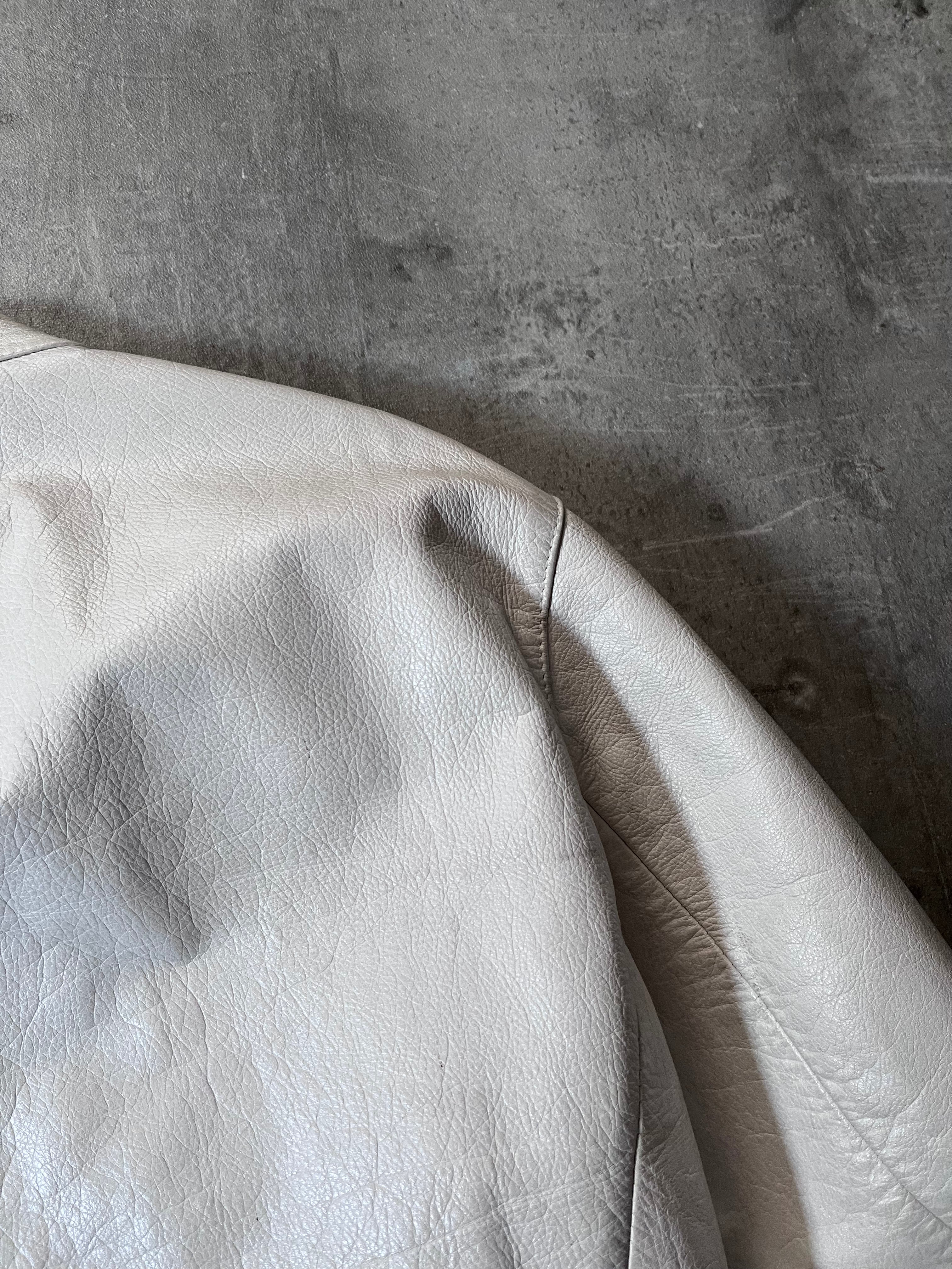 S/S 2008 Maison Margiela 5-Zip Leather Jacket White Men - L