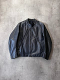 S/S 2011 Maison Margiela 5-Zip Leather Jacket Navy Men - M