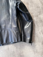 S/S 2011 Maison Margiela 5-Zip Leather Jacket Navy Men - M
