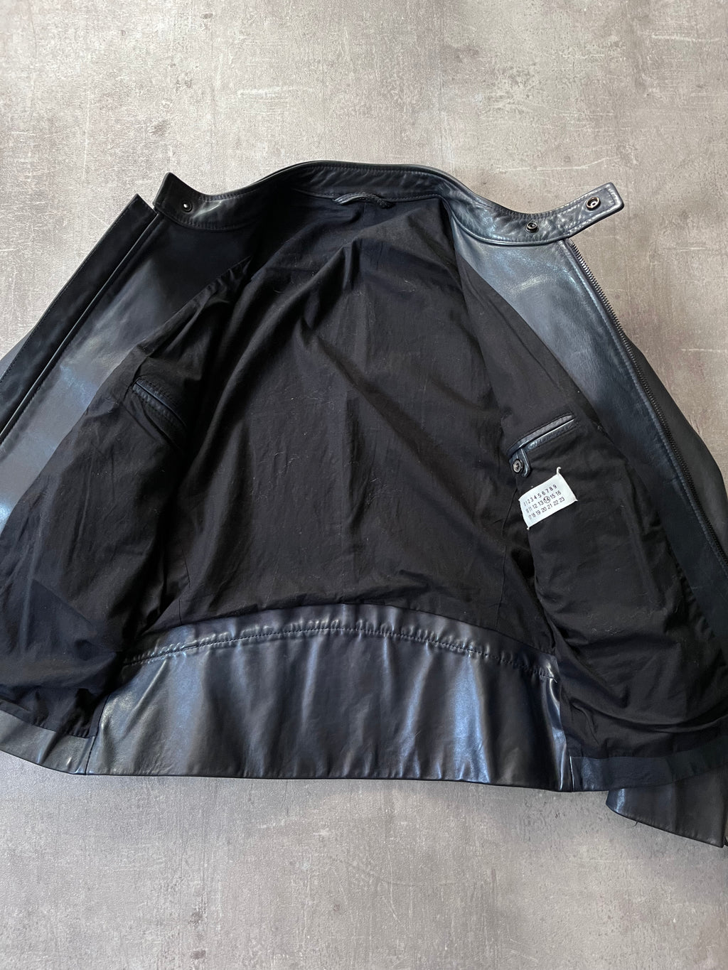 S/S 2011 Maison Margiela 5-Zip Leather Jacket Navy Men - M