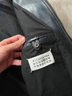 S/S 2011 Maison Margiela 5-Zip Leather Jacket Navy Men - M