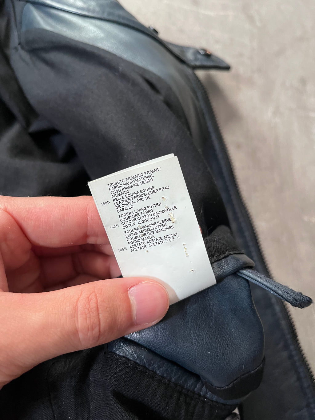 S/S 2011 Maison Margiela 5-Zip Leather Jacket Navy Men - M