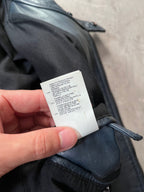 S/S 2011 Maison Margiela 5-Zip Leather Jacket Navy Men - M