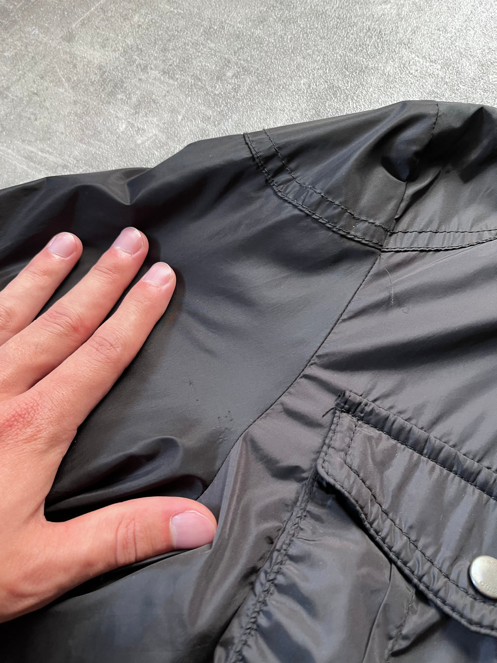 Gucci Technical Windbreaker Nylon Long Jacket Black Men - M