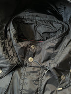 Gucci Technical Windbreaker Nylon Long Jacket Black Men - M