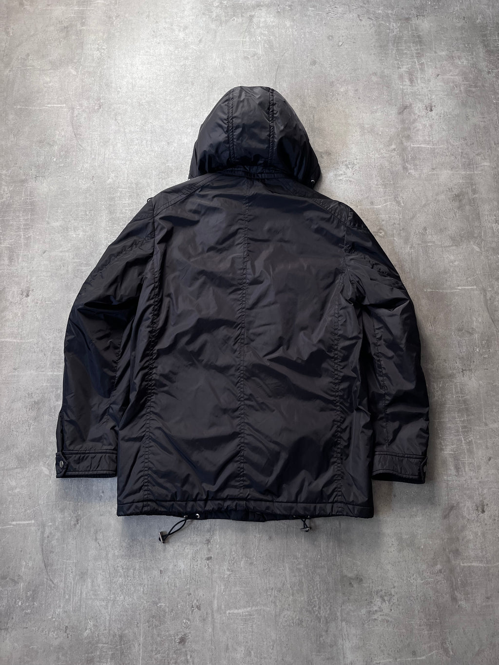 Gucci Technical Windbreaker Nylon Long Jacket Black Men - M
