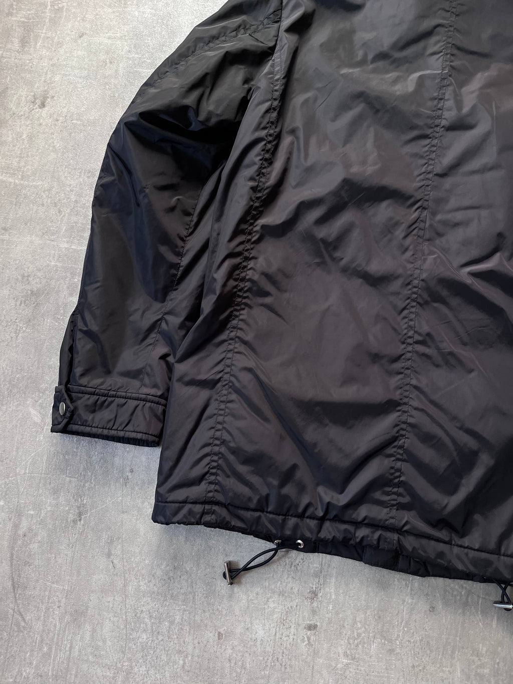 Gucci Technical Windbreaker Nylon Long Jacket Black Men - M