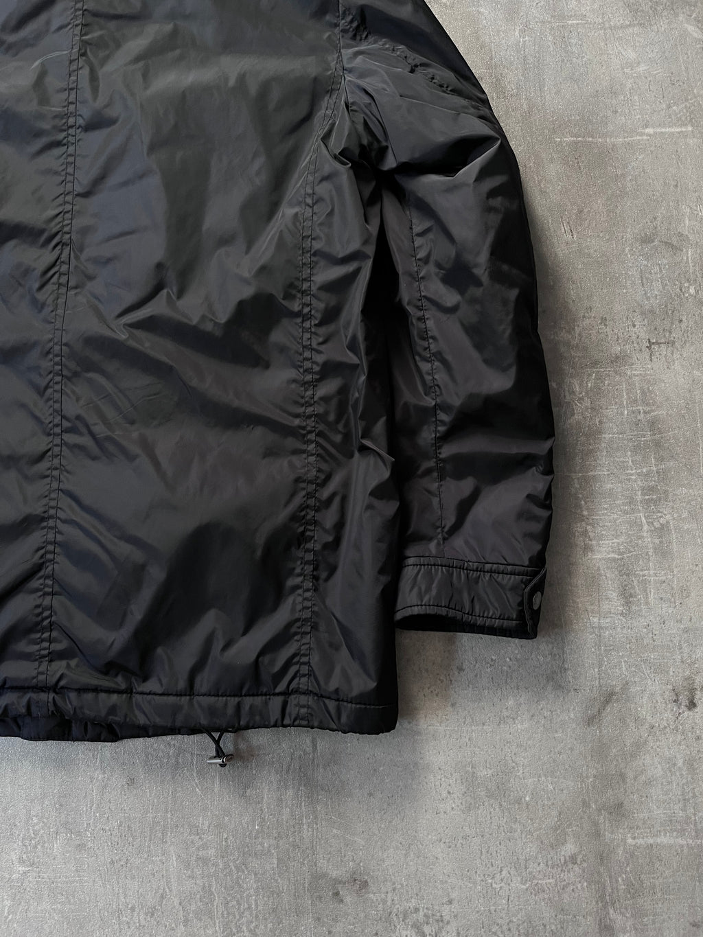 Gucci Technical Windbreaker Nylon Long Jacket Black Men - M