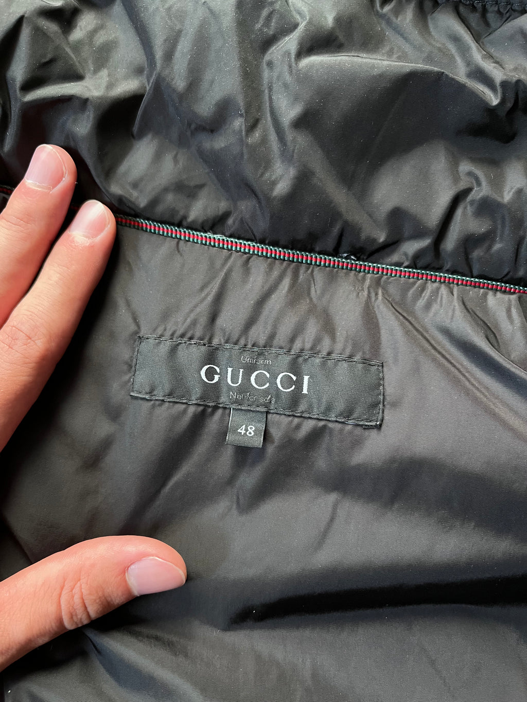 Gucci Technical Windbreaker Nylon Long Jacket Black Men - M