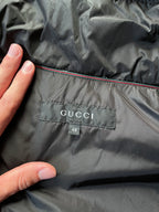 Gucci Technical Windbreaker Nylon Long Jacket Black Men - M