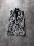 S/S 2009 Raf Simons Christopher Wool Textured Vest Jacket Grey Men - S