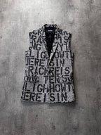 S/S 2009 Raf Simons Christopher Wool Textured Vest Jacket Grey Men - S