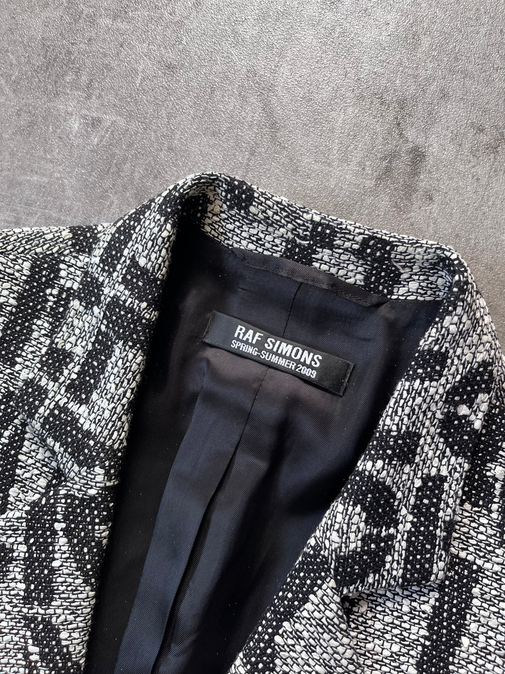 S/S 2009 Raf Simons Christopher Wool Textured Vest Jacket Grey Men - S