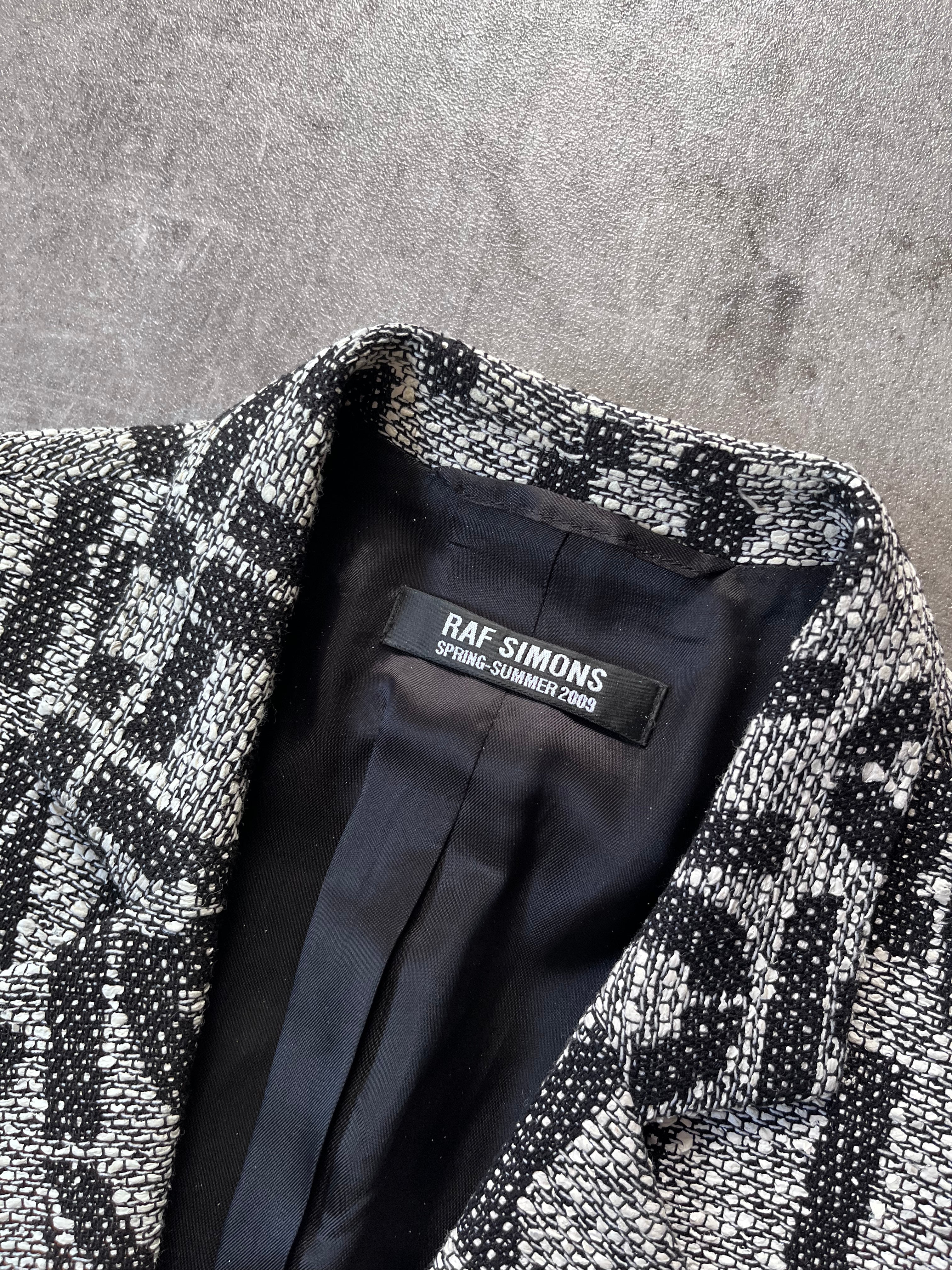 S/S 2009 Raf Simons Christopher Wool Textured Vest Jacket Grey Men - S