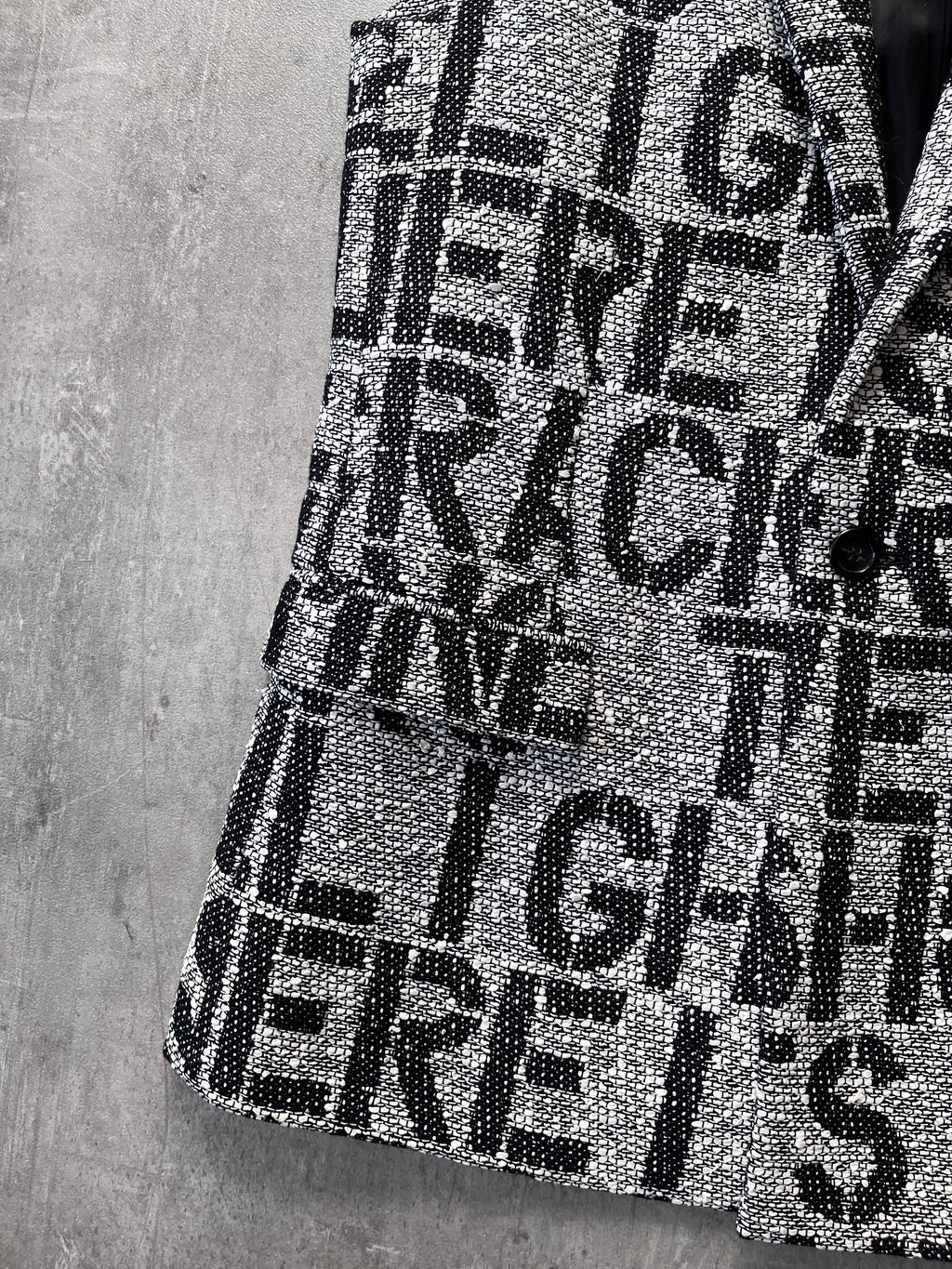S/S 2009 Raf Simons Christopher Wool Textured Vest Jacket Grey Men - S