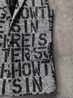 S/S 2009 Raf Simons Christopher Wool Textured Vest Jacket Grey Men - S